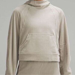Lululemon Athletica Ribbed Cream Hoodie